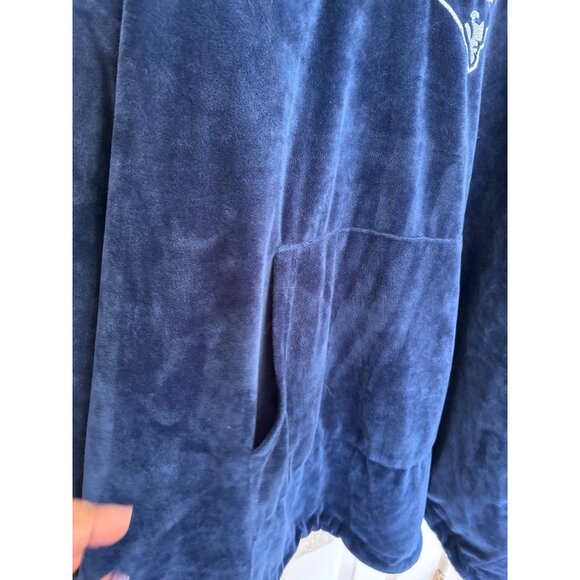 NFL Team Apparel New England Patriots Reversible Sherpa Hoodie Blue Pullover O/S - Picture 2 of 12